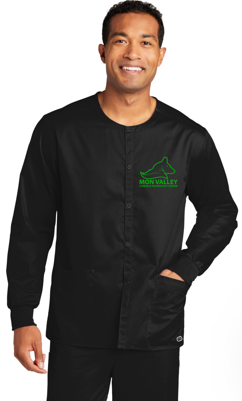 MVCTC- unisex Scrub snap scrub jacket