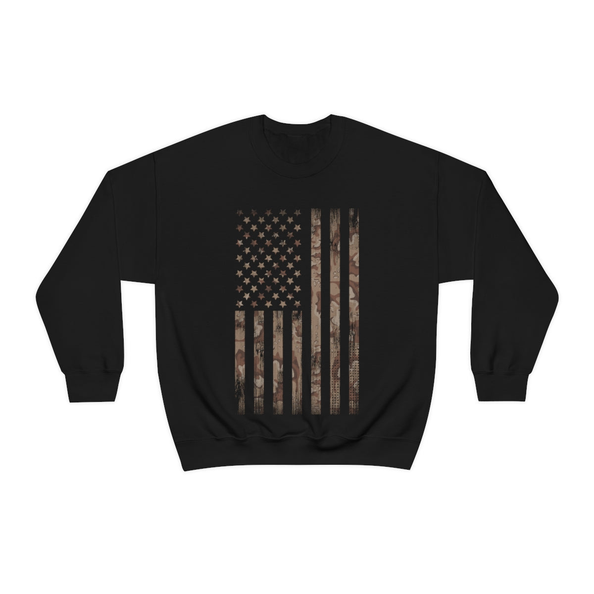 Desert Camo Flag Crewneck Sweatshirt