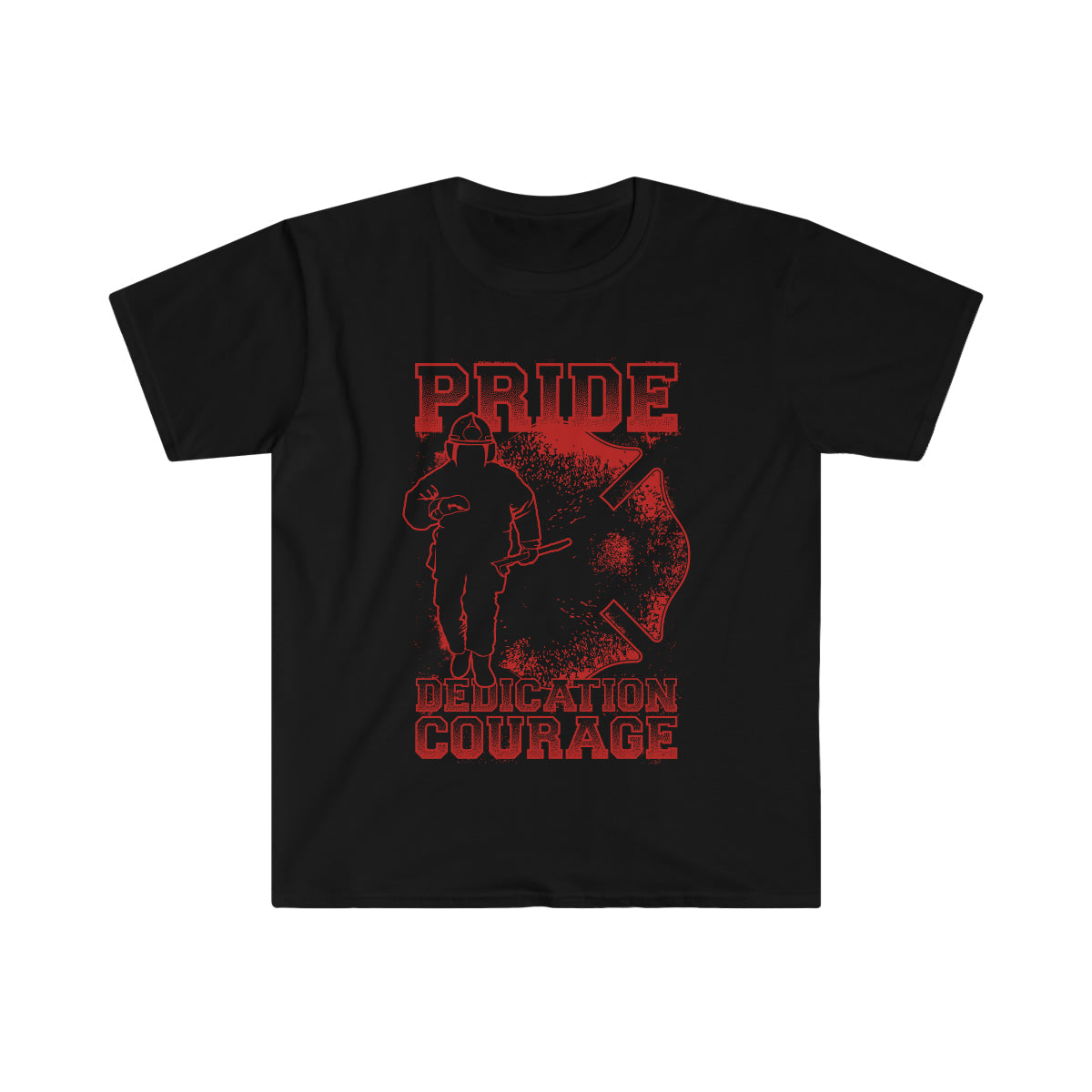 Firefighter Pride Dedication Courage T-Shirt