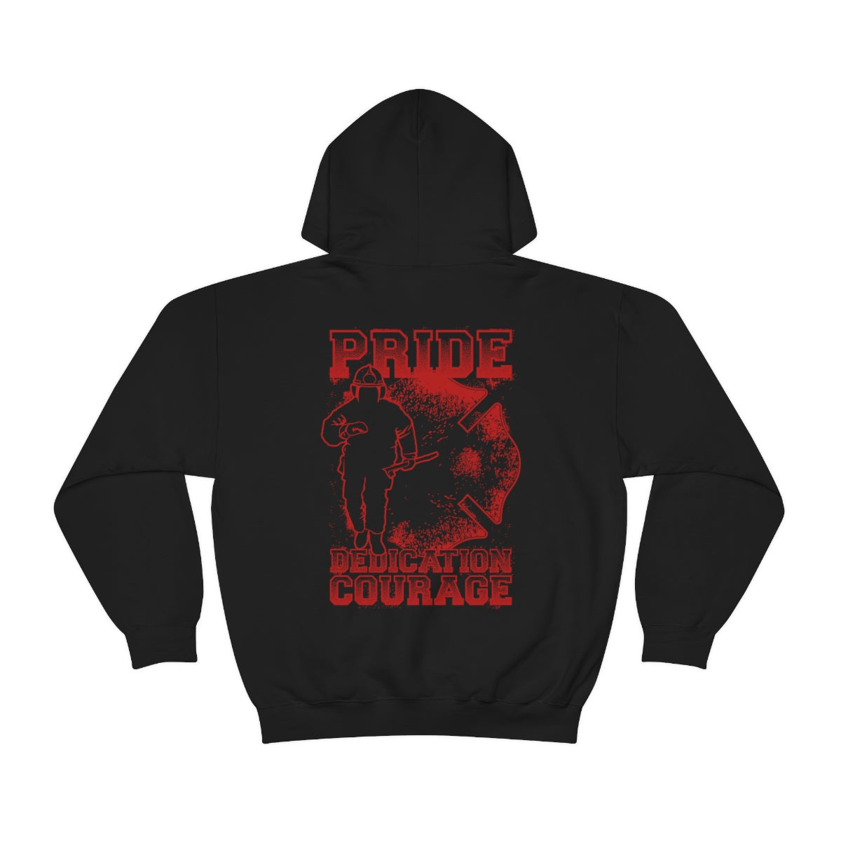 Firefighter Pride Dedication Courage Hooded Sweatshirt