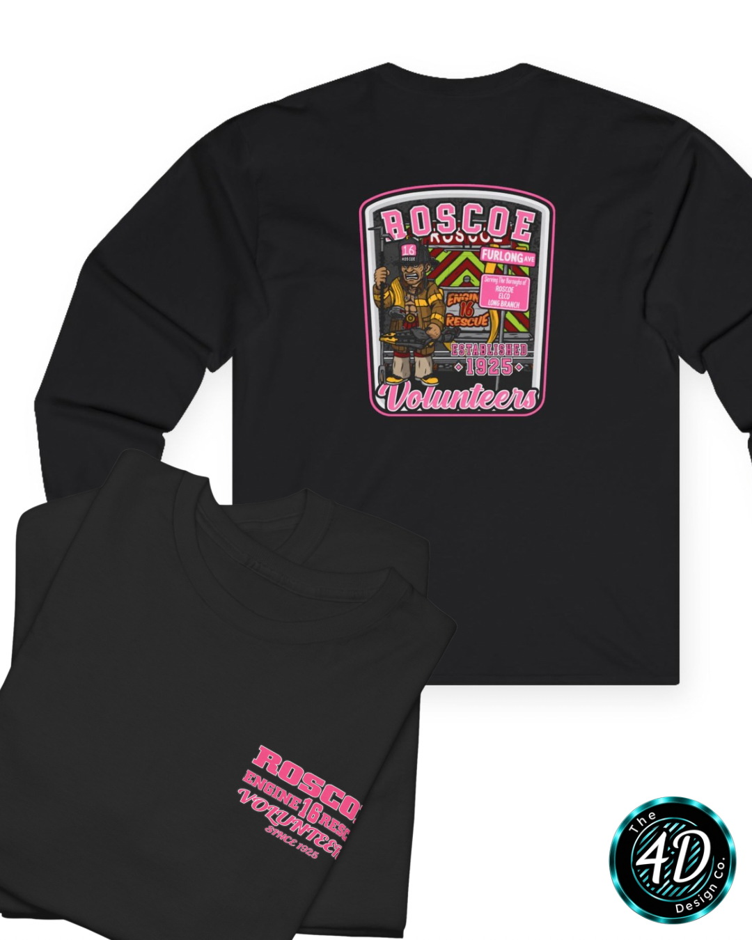 Roscoe Pink Long Sleeve T-shirt