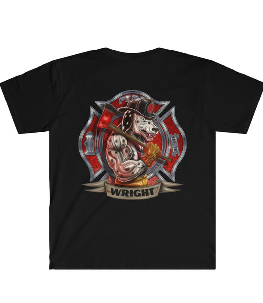Dalmatian Firefighter T-shirt (NAME)