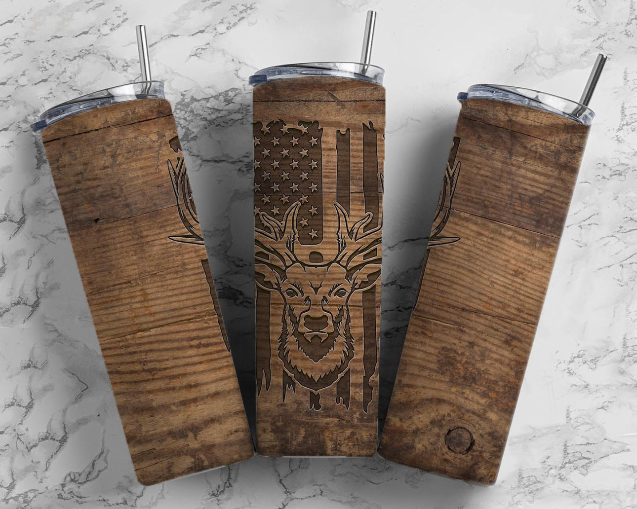 Deer ‘Wood’ Tumbler