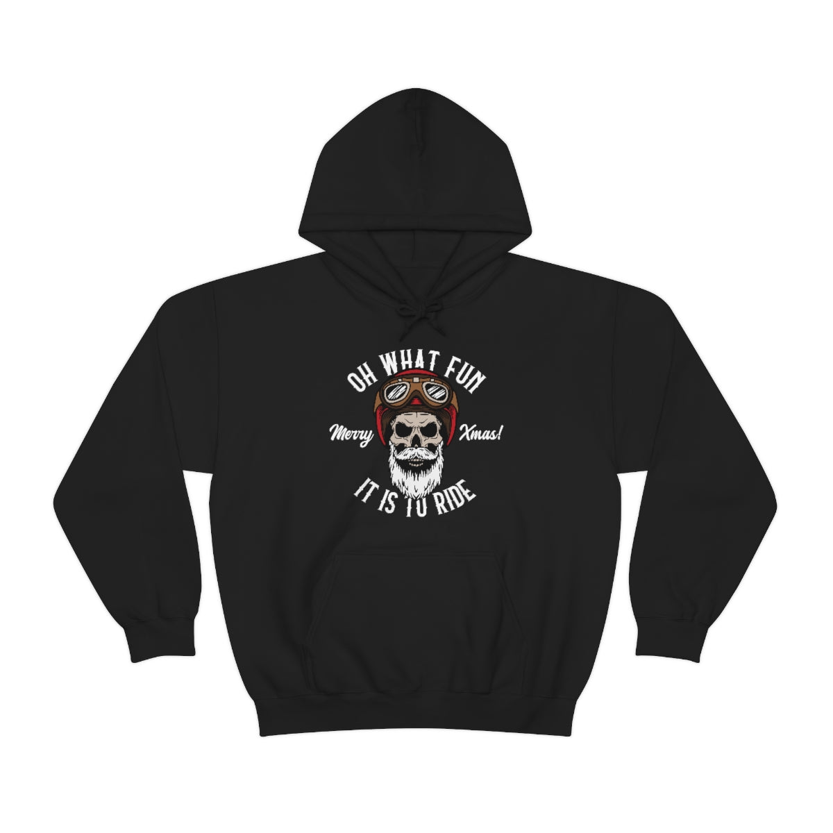 Biker Santa Hooded Sweatshirt