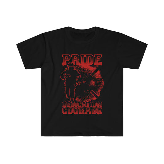 Firefighter Pride Dedication Courage T-Shirt